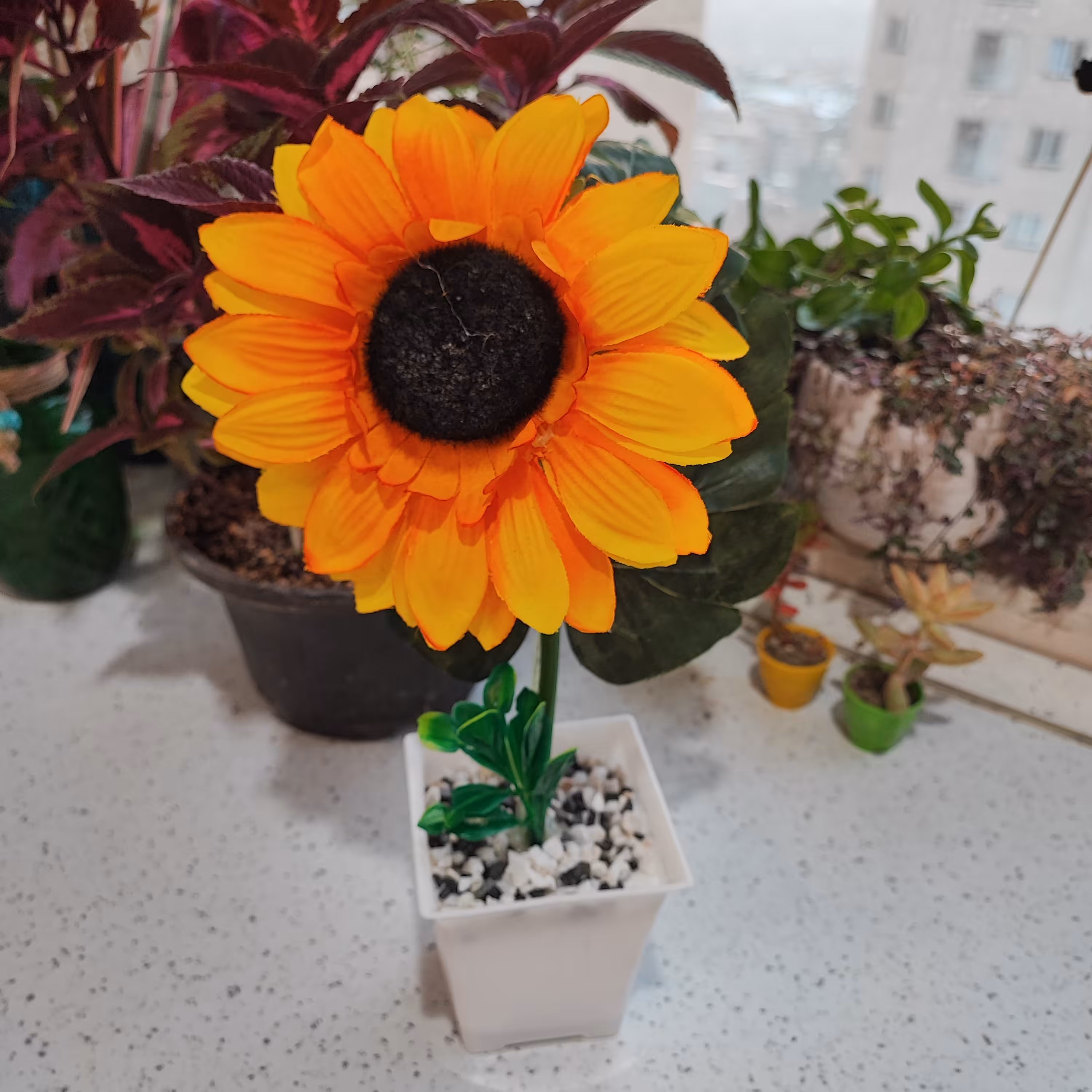 گل و گلدان مصنوعی آفتاب گردان