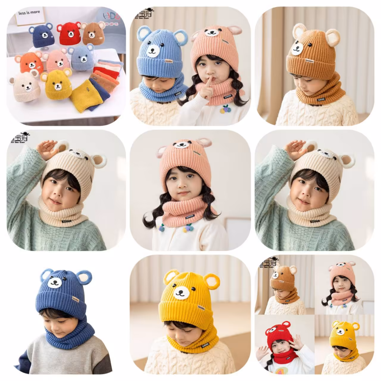 ست کلاه و گردنی بچگانه