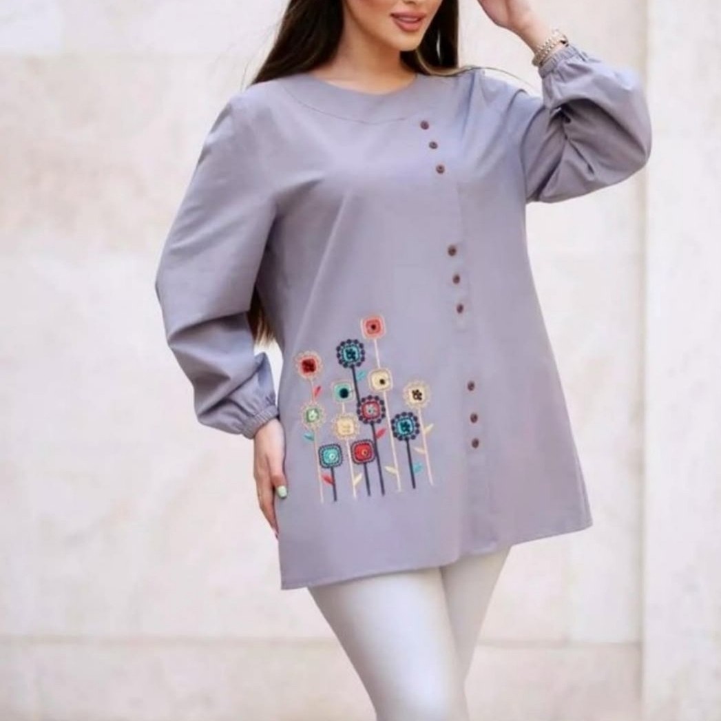  تونیک مانتویی بابوس زنانه با رنگبندی   