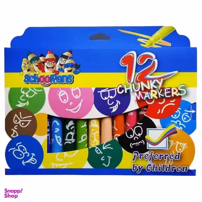 ماژیک رنگ آمیزی 12 رنگ اسکول فنس طرح CHUNKY