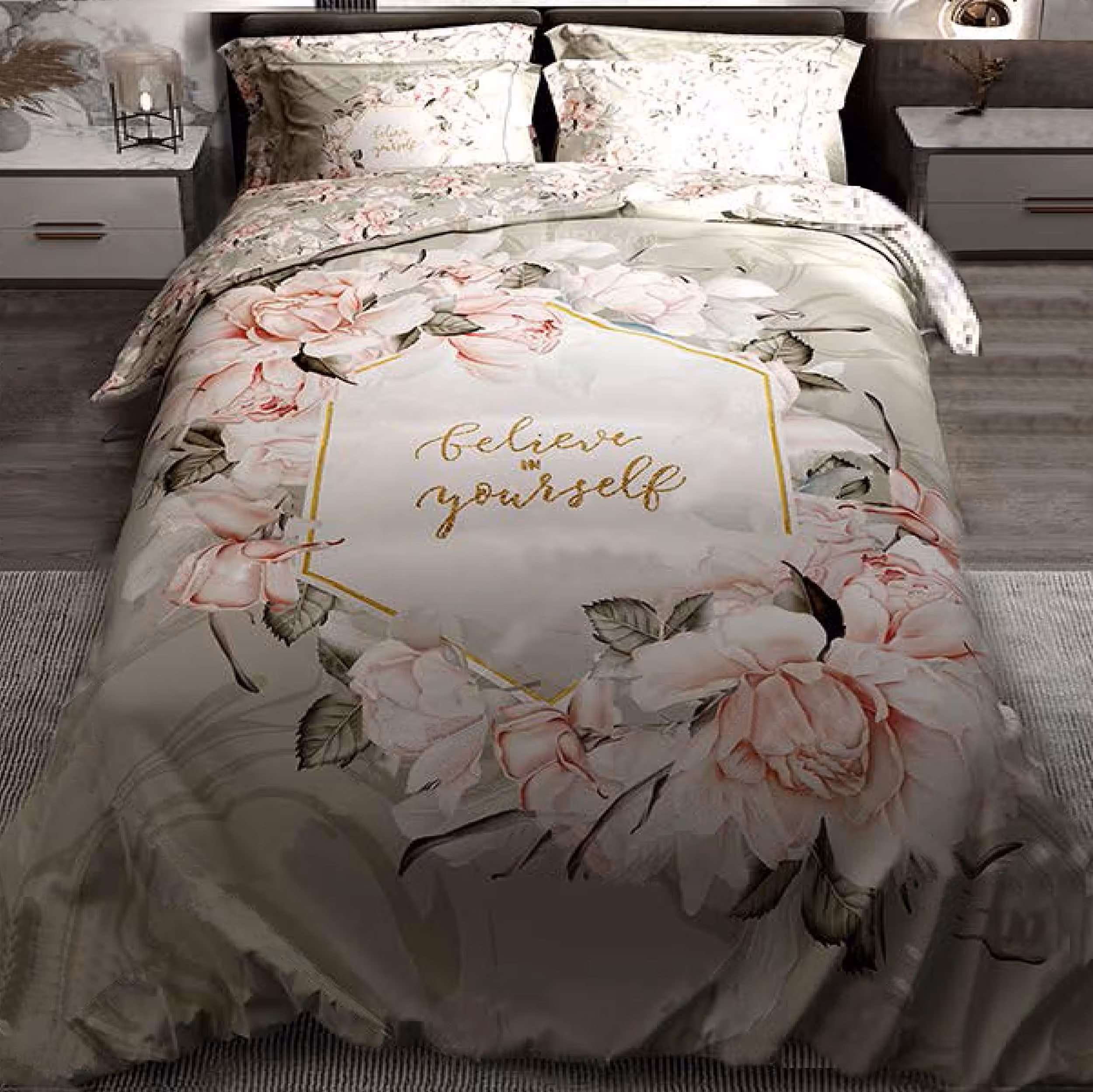 سرویس خواب ترکسان  کد T55  یک نفره 4 تکه دو رو طرحدار 