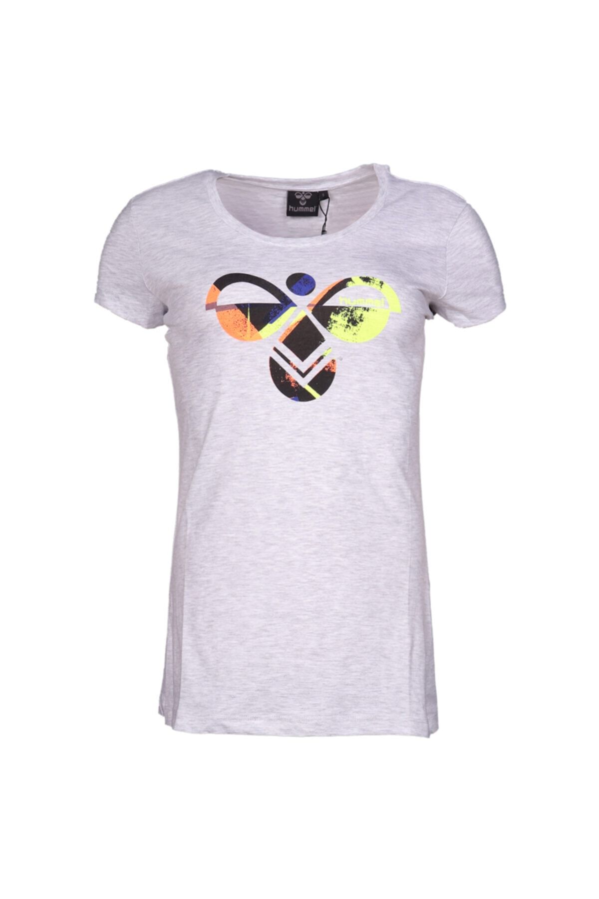 تی شرت ورزشی سفید زنانه شکار آستین کوتاه t shirt hummel