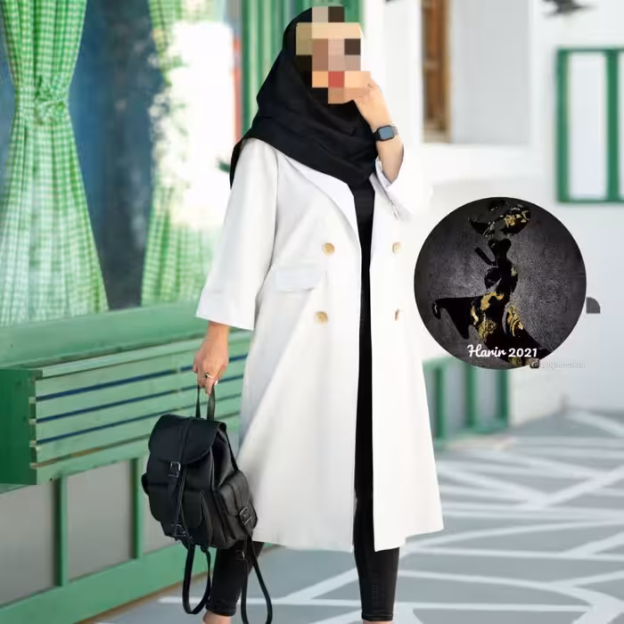 مانتو دانشجویی اداری قواره آزاد مدل گیسو 