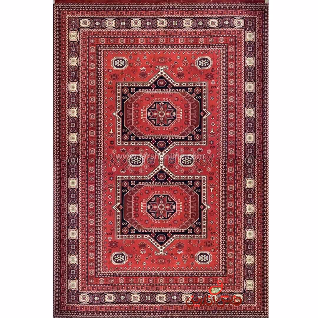 فرش ماشینی شاهکار صفویه 4830 قرمز