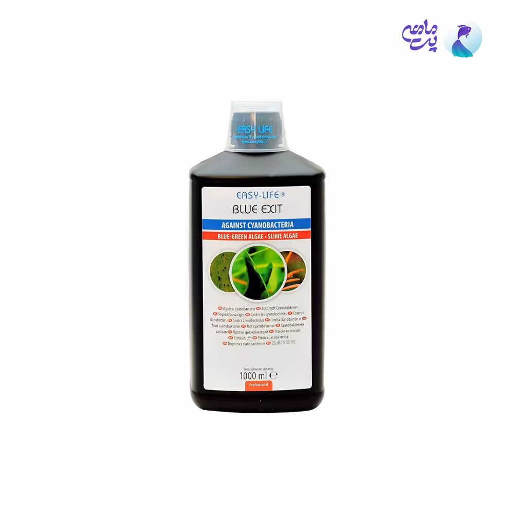 محلول ضد سیانو باکتر و جلبک آب شیرین ایزی لایف blue exit حجم 1000 میلی لیتر
