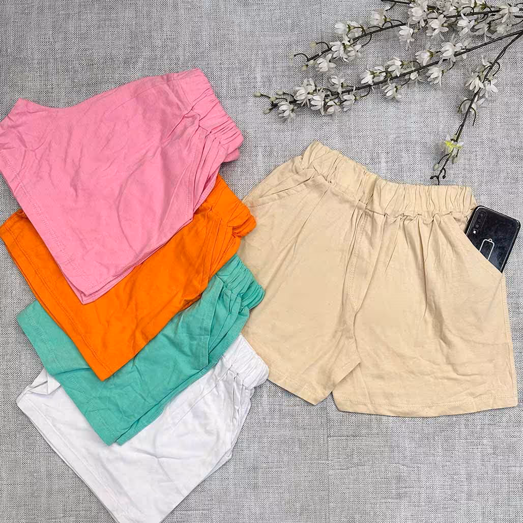 شورتک نخ و پنبه دو جیب