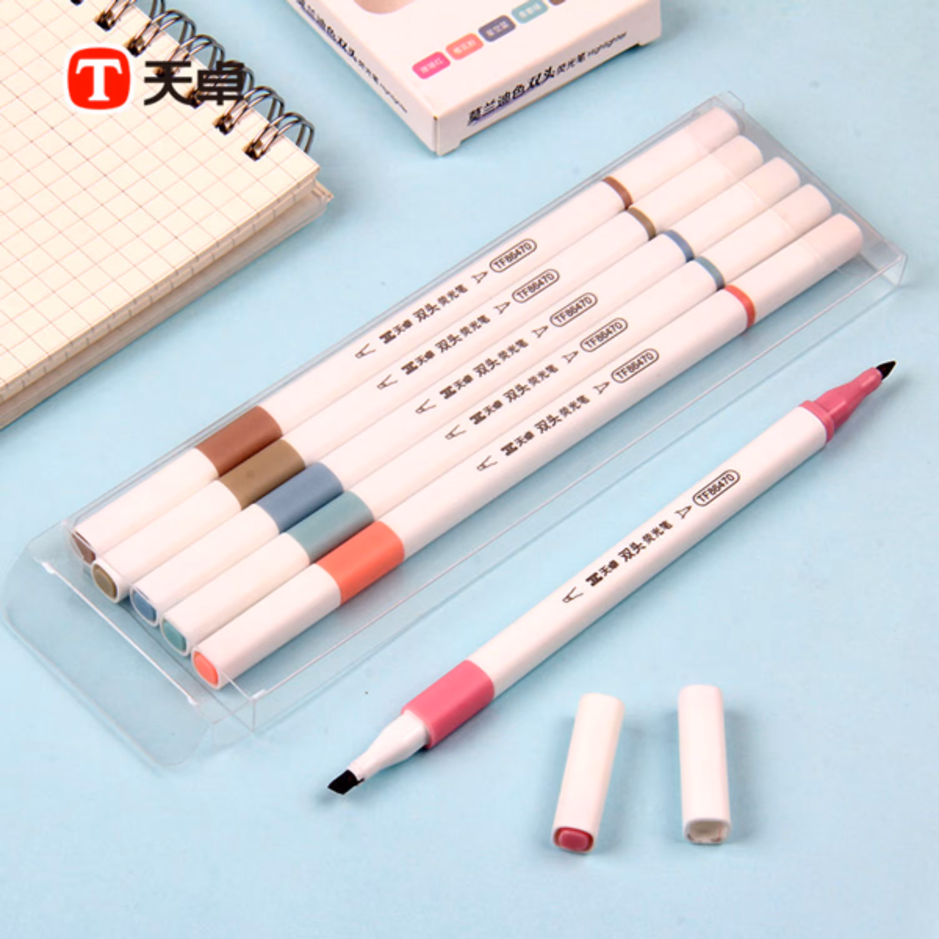 ست 6 رنگ هایلایت دو سر TIANHAO