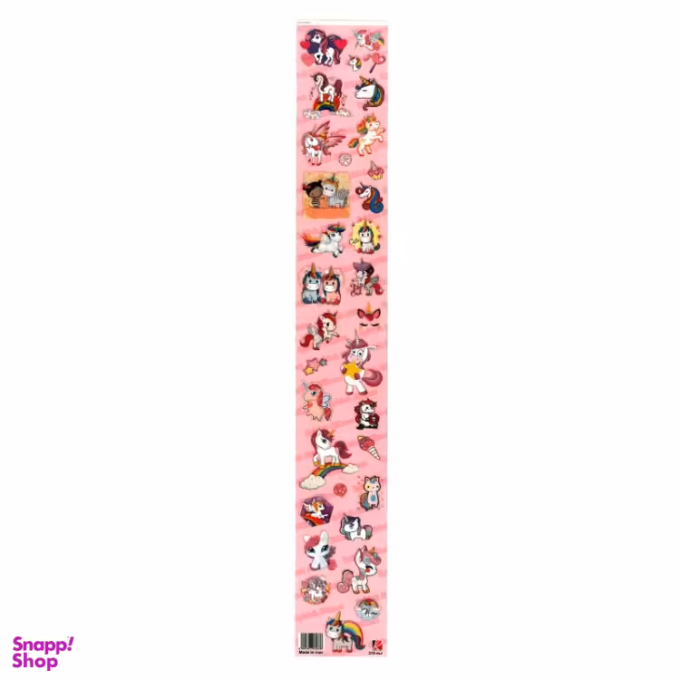 برچسب کودک طرح یونیکورن کد 022 بسته 5 عددی