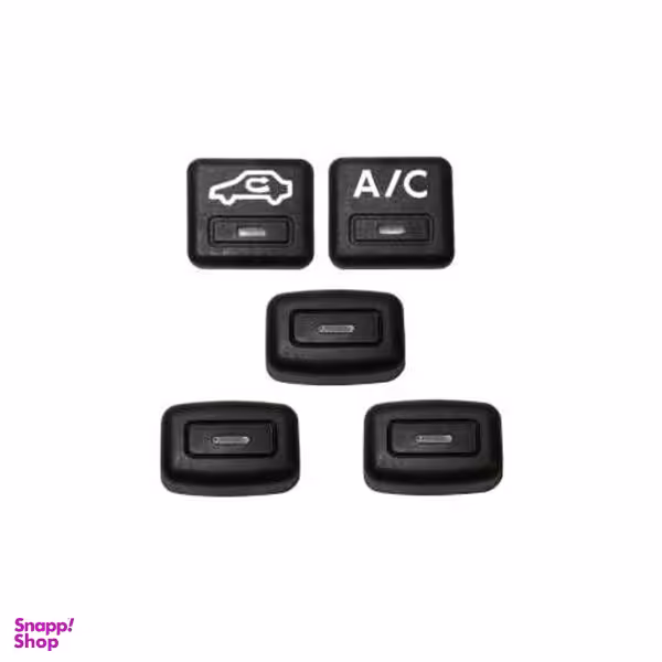 کلید بخاری و کولر خودرو قطعه سازان کبیر مدل KEY-405-3056 مناسب برای پژو 405 مجموعه 5 عددی