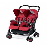 کالسکه دوقلو رنگ قرمز پگ پرگو Peg-Perego Aria Shopper Twin