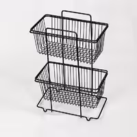 سبد سیب زمینی و پیاز 2 طبقه مستطیل بهساز فلز