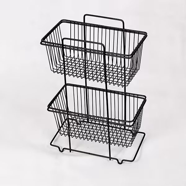 سبد سیب زمینی و پیاز 2 طبقه مستطیل بهساز فلز