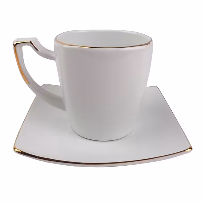 ست چای خوری 12 پارچه چینی لورین مدل خط طلا کد 3721 (پس کرایه)