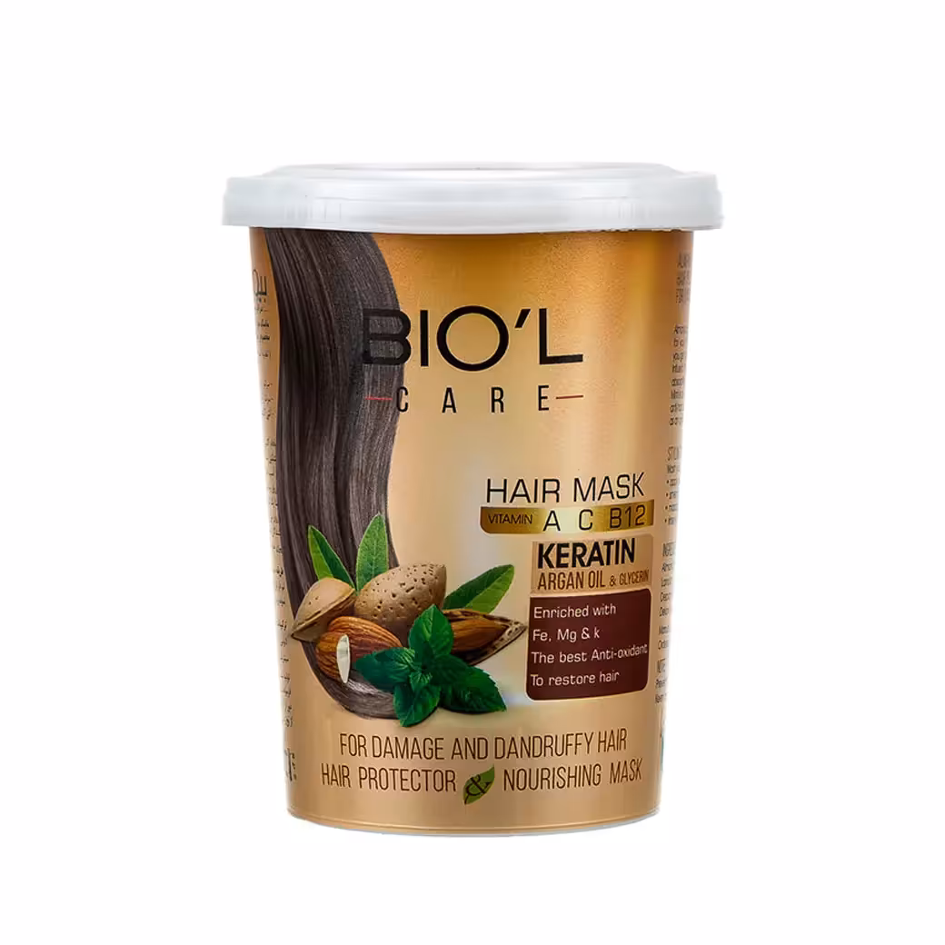 ماسک مو تغذیه و محافظت کننده بیول حاوی عصاره بادام و نعنا 500 میل