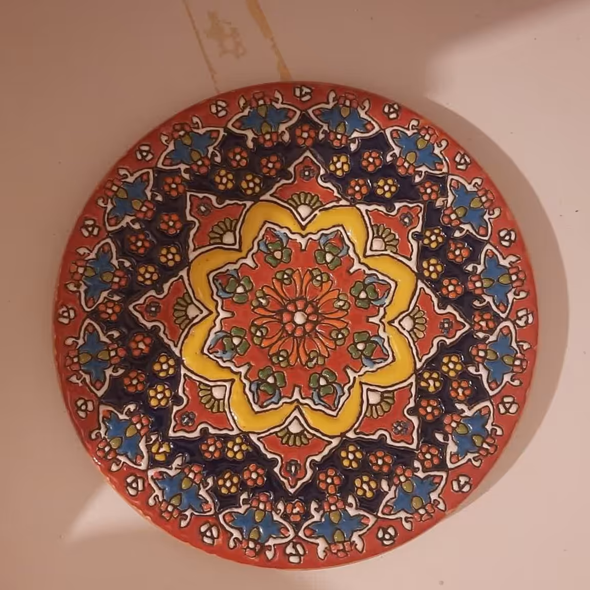 بشقاب مینا کاری 