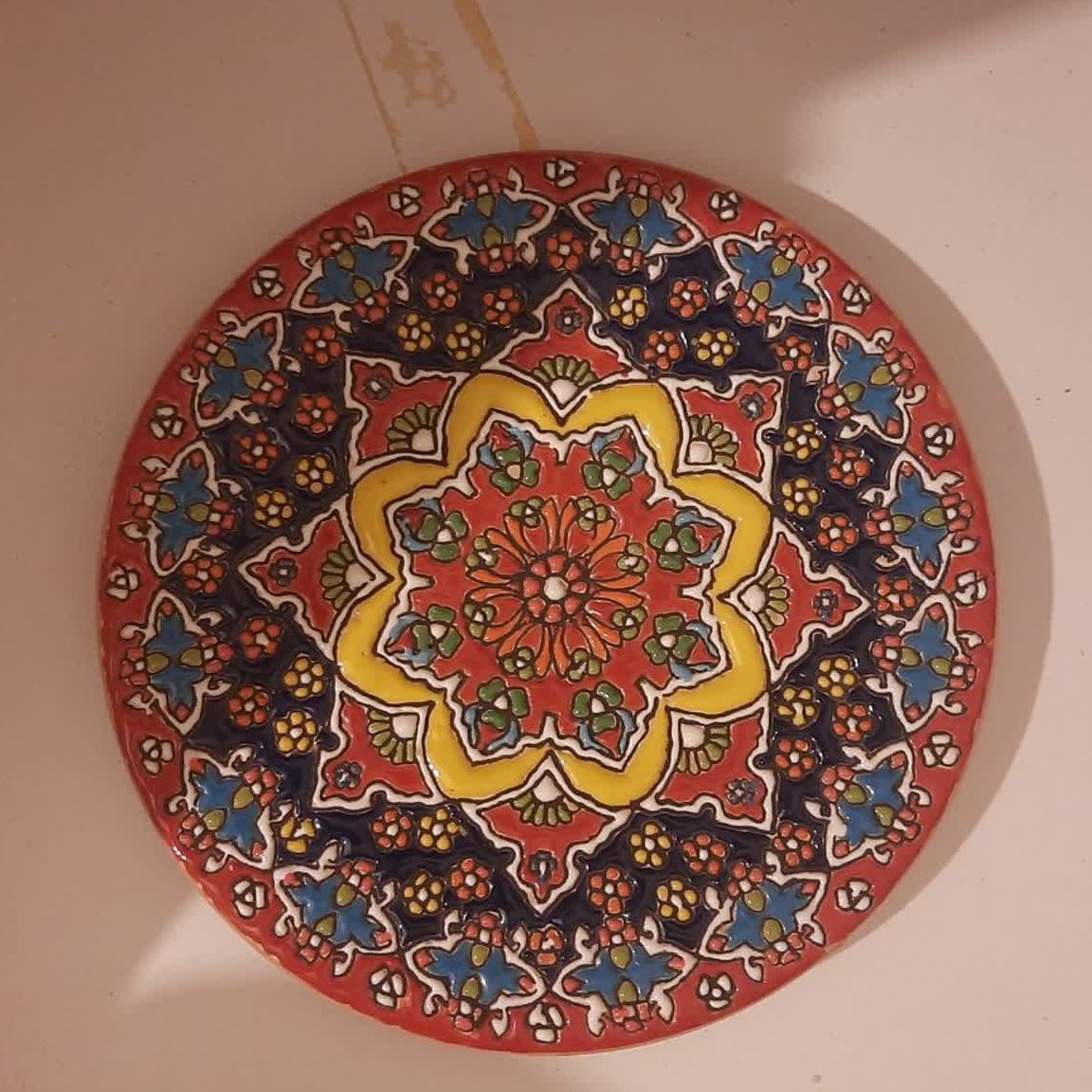 بشقاب مینا کاری