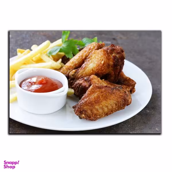 تابلو شاسی بکلیت طرح فست فود بال و کتف سوخاری مدل SH-S1049