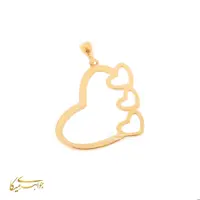 آویز گردنبند جواهری میکا طرح قلب طلا 18 عیار کد 06103720050