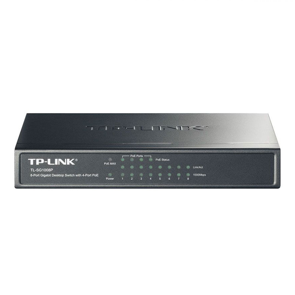 سوئیچ 8 پورت شبکه تی پی لینک مدل TL-SG1008P - فروشگاه اینترنتی طیف سنتر