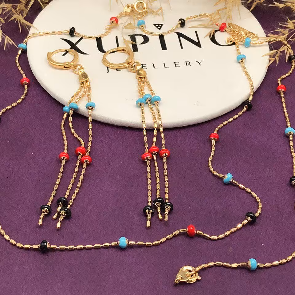 نیم ست نگین رنگی ژوپینگ