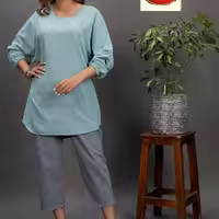 مانتو پرند( الیاف طبیعی)مچ کار کش خورده قدر کار 83