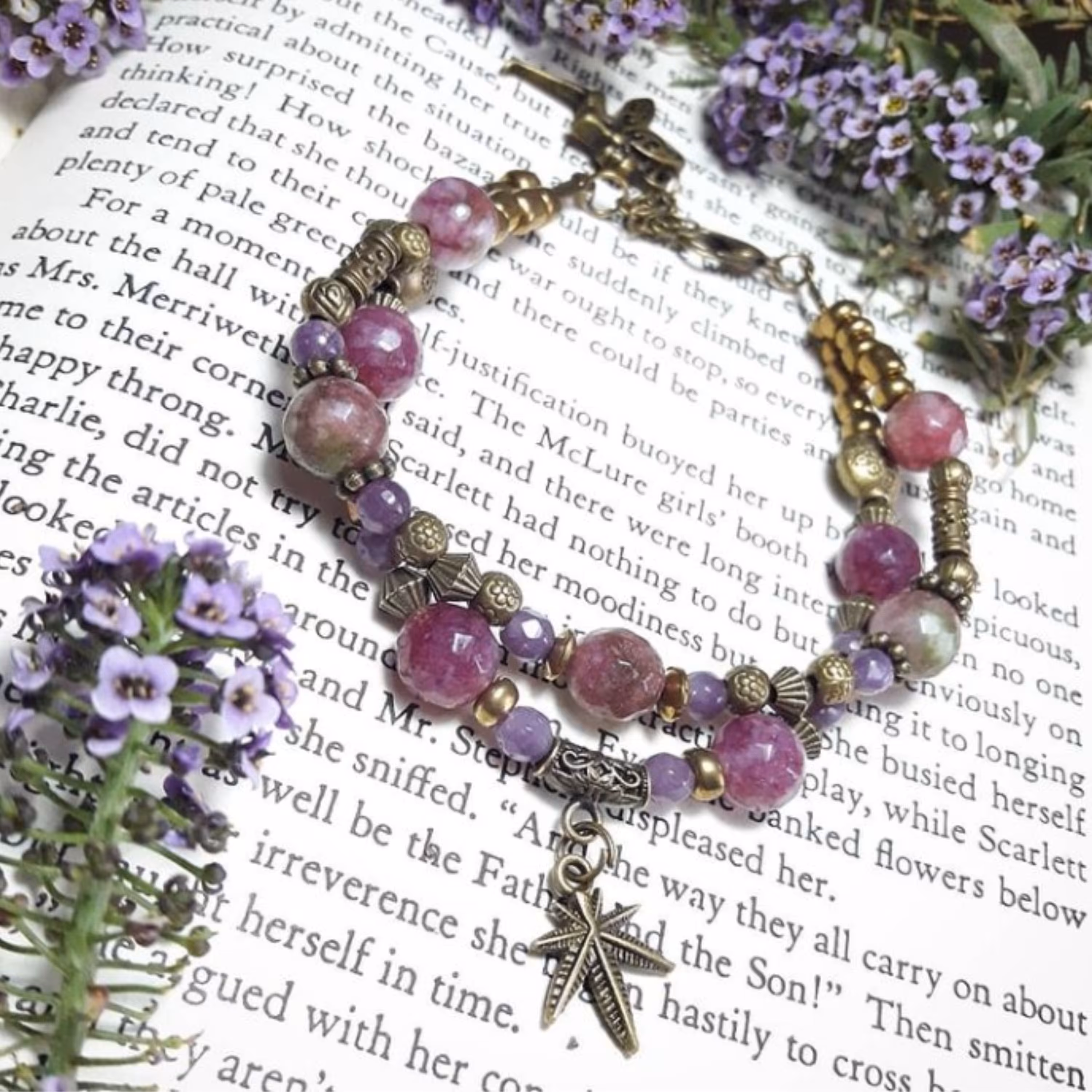 دستبند دو ردیفه سنگ عقیق و جید