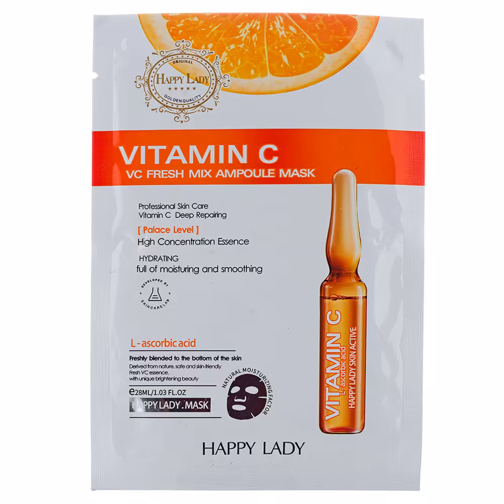 ماسک ورقه ای صورت هپی لیدی حاوی ویتامین C (211255)