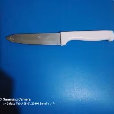 چاقو یا کارد آشپزخانه دسته سفید تیز و برنده