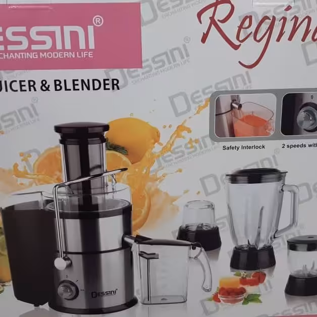 آبمیوه گیری 4 کاره دسینی
تحت لیسانس ایتالیا 
بدنه استیل  پارچ ها شیشه ای