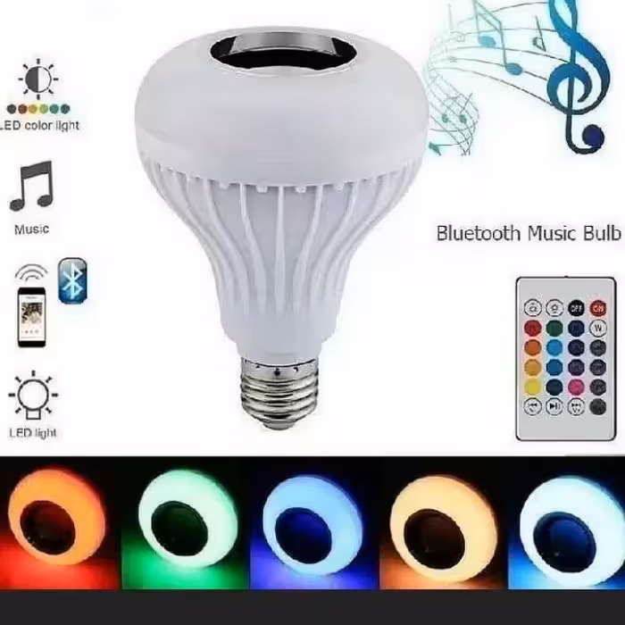 لامپ دارای اسپیکر بلوتوثی ورقص نور دار وکنترل راه دور