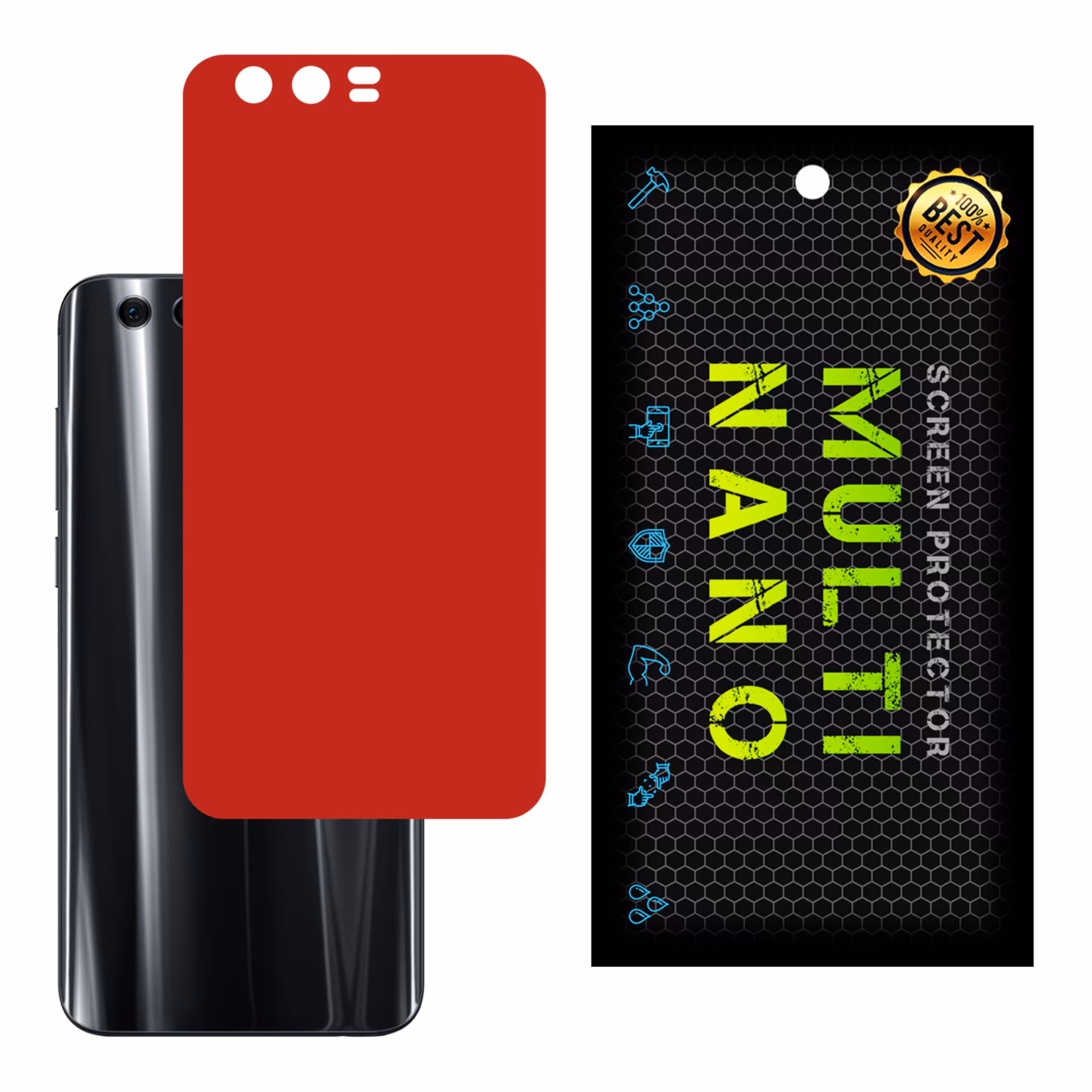 برچسب پوششی MultiNano مدل X-F1M-Red برای پشت موبایل هواوی 9 Premium