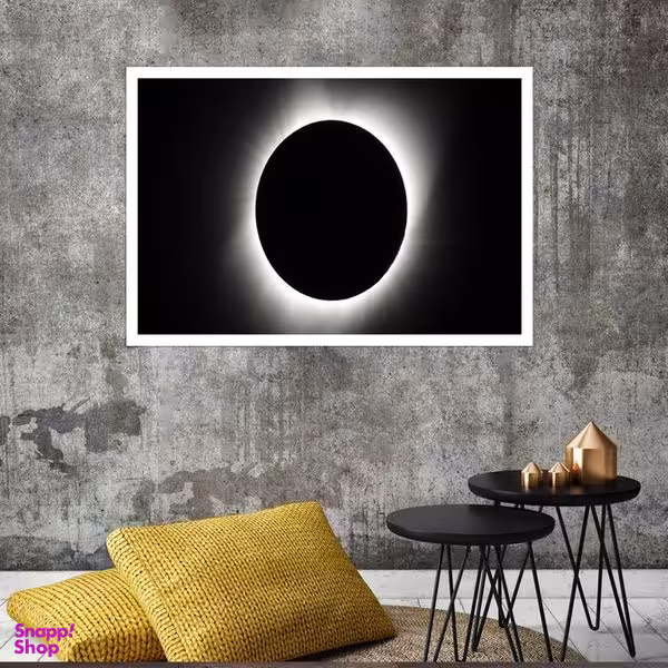 تابلو بکلیت طرح کسوف خورشید گرفتگی مدل قاب شاسی W-s8343