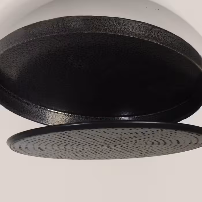 قالب پیتزا  آلومینیومی  (بسته 3 عددی)ضخیم پانچ ایتالیایی  قطر  32 سانت با درب رنگ شده