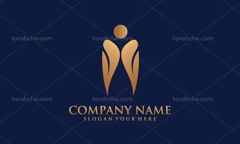 لوگو طلایی رنگ | گرافیک با طعم تربچه