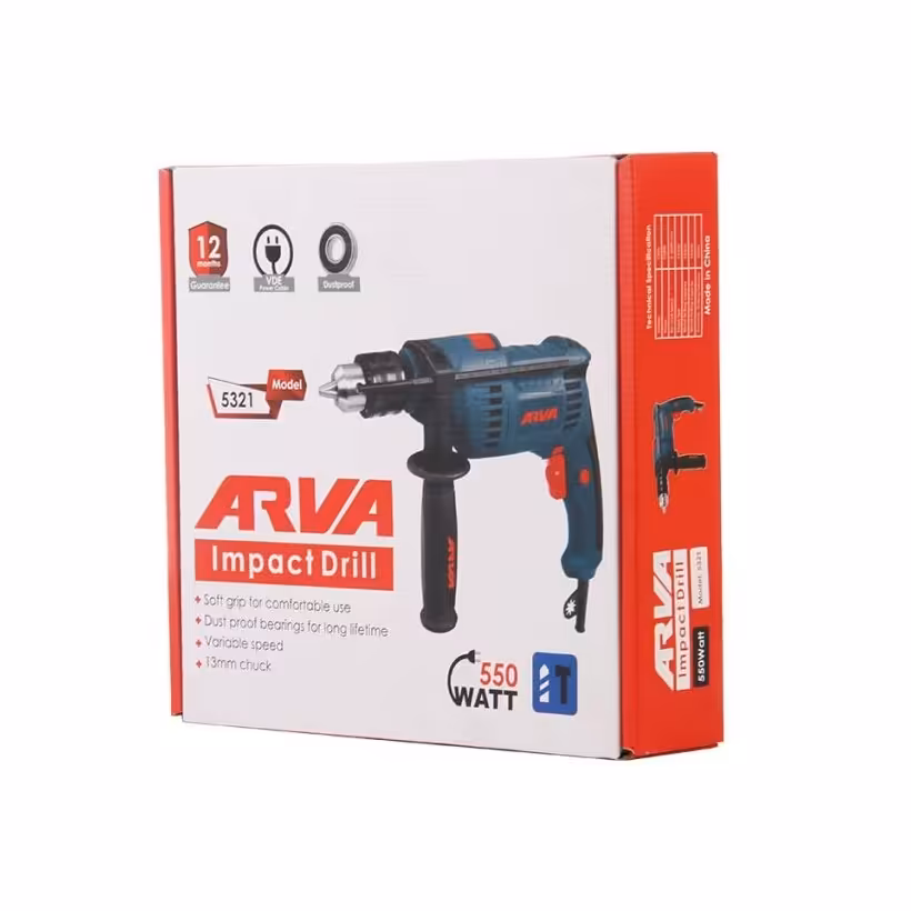 دریل چکشی 550وات 13میلیمتری آروا مدل 5321