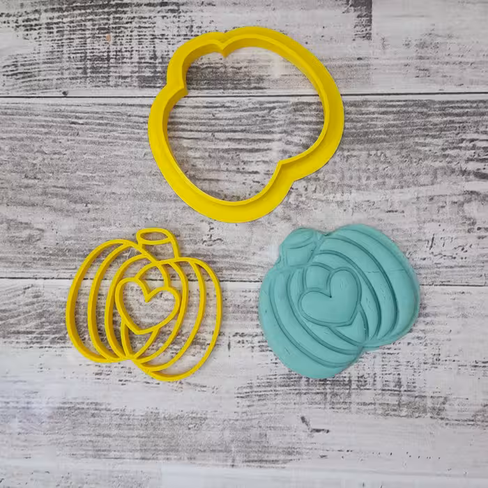 قالب  کدو حلوایی قلبی،8 سانت، کد 720، کوکی، فوندانت و شیرینی