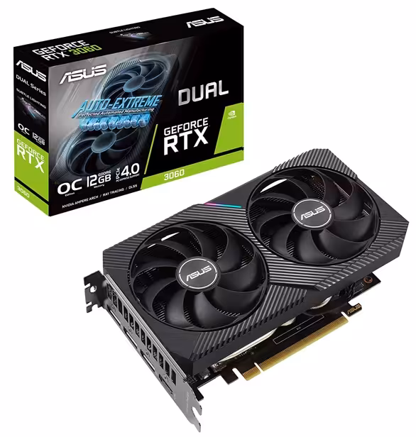 کارت گرافیک  ایسوس مدل ‎ Dual GeForce RTX 3060 OC Editionحافظه 12 گیگابایت