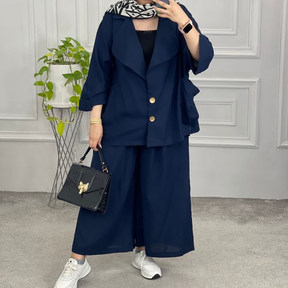 مانتو و شلوار لش بهاره زنانه جنس لنین خارجی درجه یک بسیار خنک