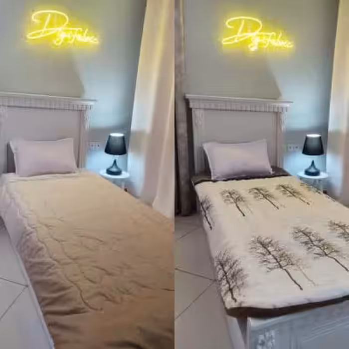 لحاف یک نفره طرح شاخه قهوه ای