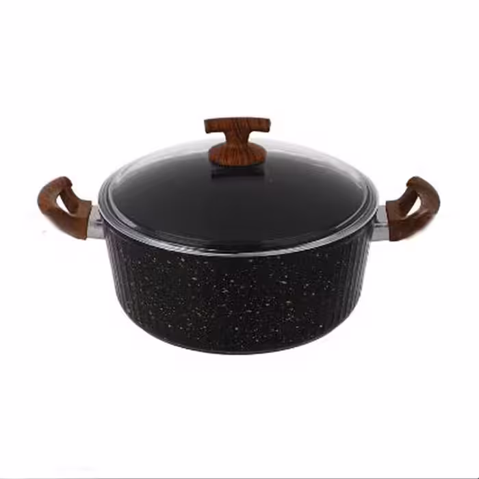 قابلمه گرانیتی سایز 28 EVIZ PLUS رنگ مشکی