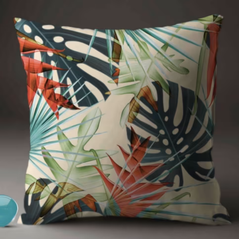 کوسن چاپی طرح گُل کد 2008