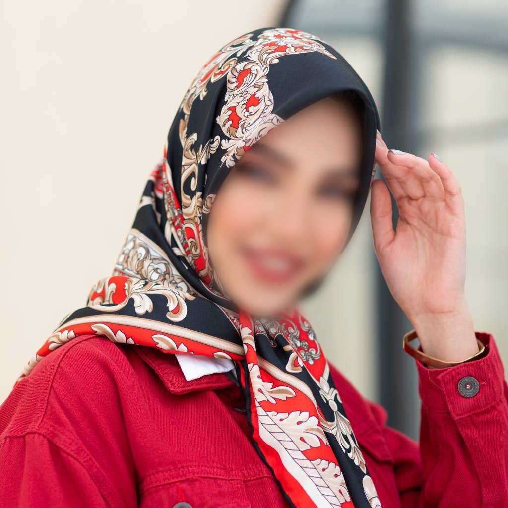 روسری ابریشم تویل(دور دست دوز)