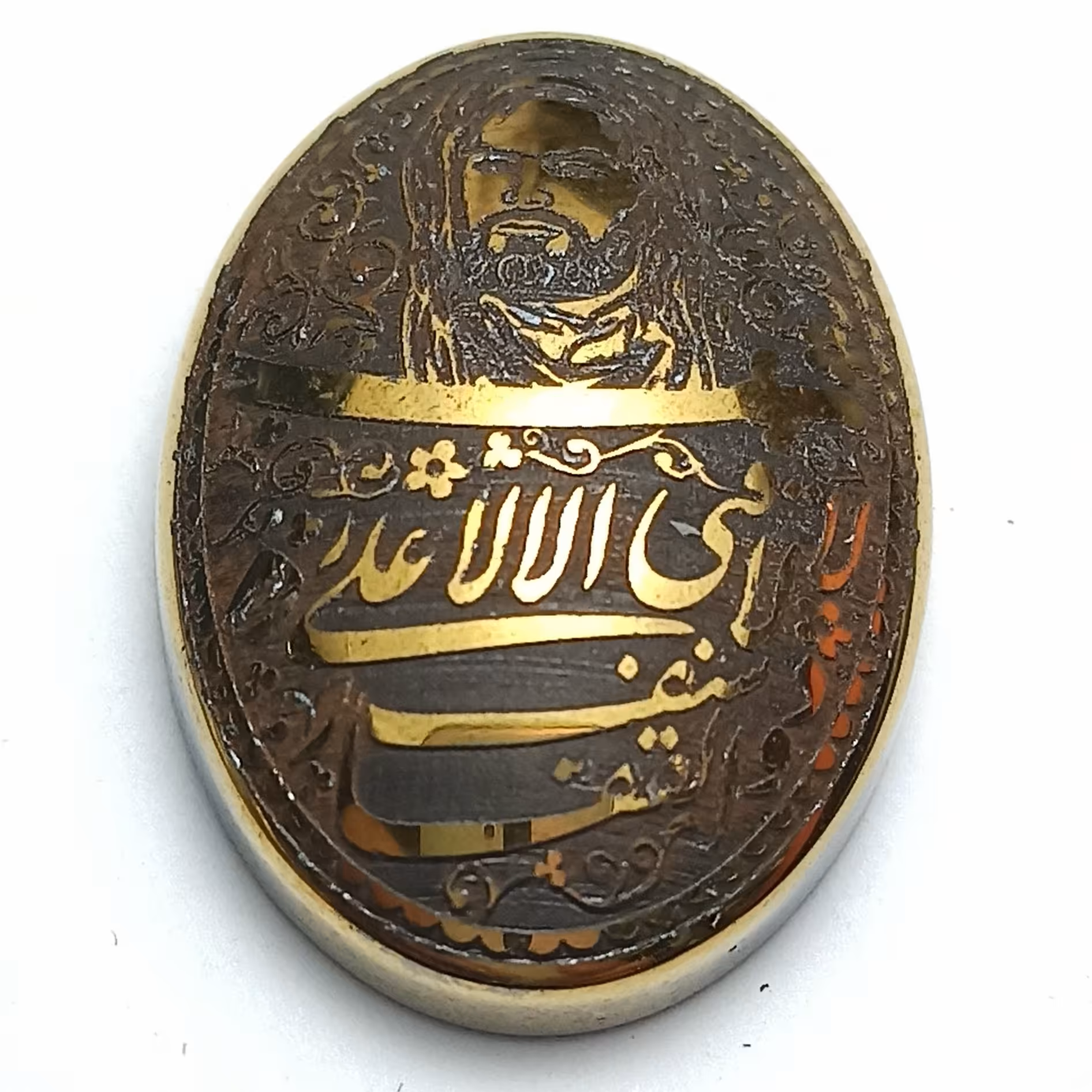 نگین حدید صینی خطی 20در25 میلی لافتی الا علی علیه السلام