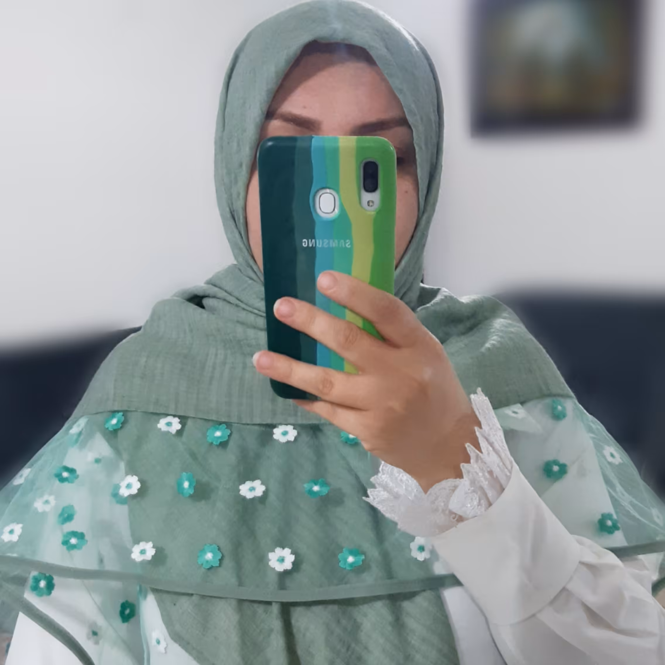 روسری نخی دور چین