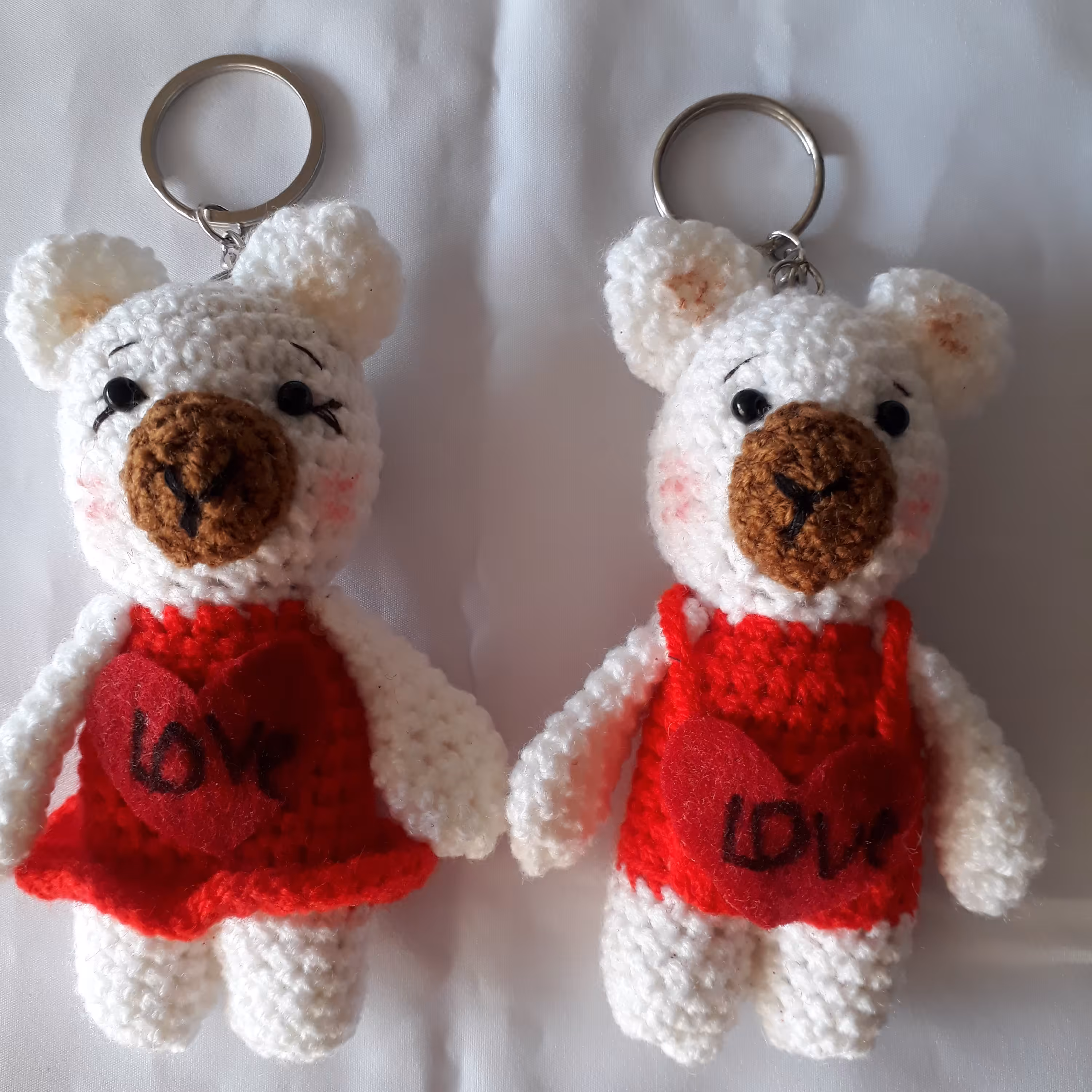 عروسک دست بافت  خرس ولتناین