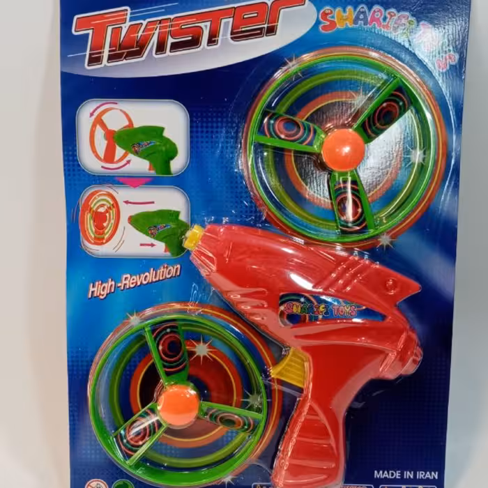 تفنگ فرفره ای همراه دو فرفره پرتابی تویستر