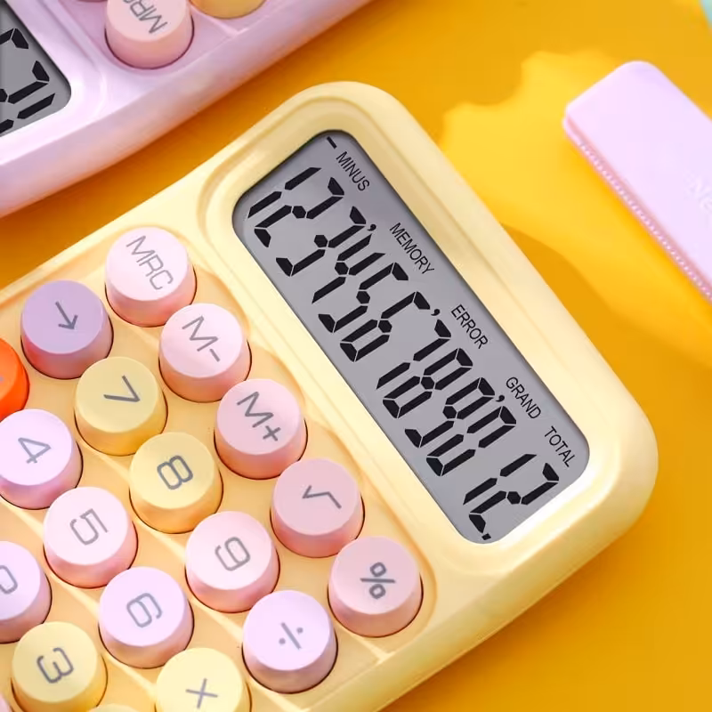 ماشین حساب برند RUNZON با رنگ های پاستلی 12 رقمی