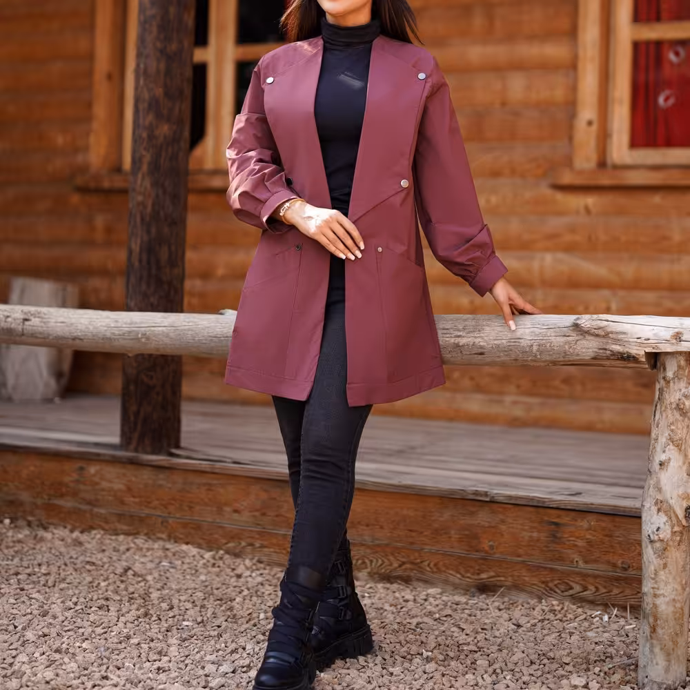 حراج بارانی اسپرت کوتاه زنانه دخترانه ارسال رایگان مدل آدان ، بارانی کتی شیک مموری ضد آب،  بارونی زنانه دخترانه 