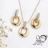 نیمست ژوپینگ آویز حلقه طرح طلا کد 17476