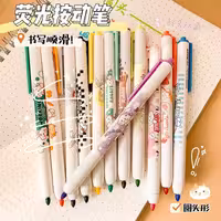 ماژیک رنگ آمیزی12 رنگ فشاری برند moka(مثل رواننویس فشاری ) مناسب طراحی بولت ژورنال و خط کشی جزوه